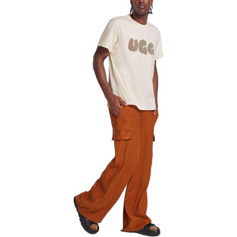 UGG Ss24 Letter Print Round Neck Casual Short Sleeve T-Shirt Men Tops Off-White 1156450-CRM