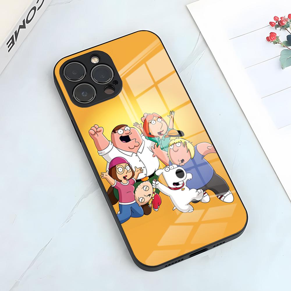 

Чехол F-Family Funny Guy для iPhone 17 Pro Max 15 Pro 16 14 Plus 12 13 Mini 11 Pro Ударопрочный Стеклянный Чехол iPhone15