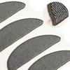 VidaXL Stair Carpet 15 Pieces 56 X 17 X 3 Cm Grey Semicircular 149846