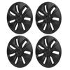 4PCS Wheel Hub Cap Matte Black High Strength Textured Design Replacement for Tesla Model Y 2020‑2023