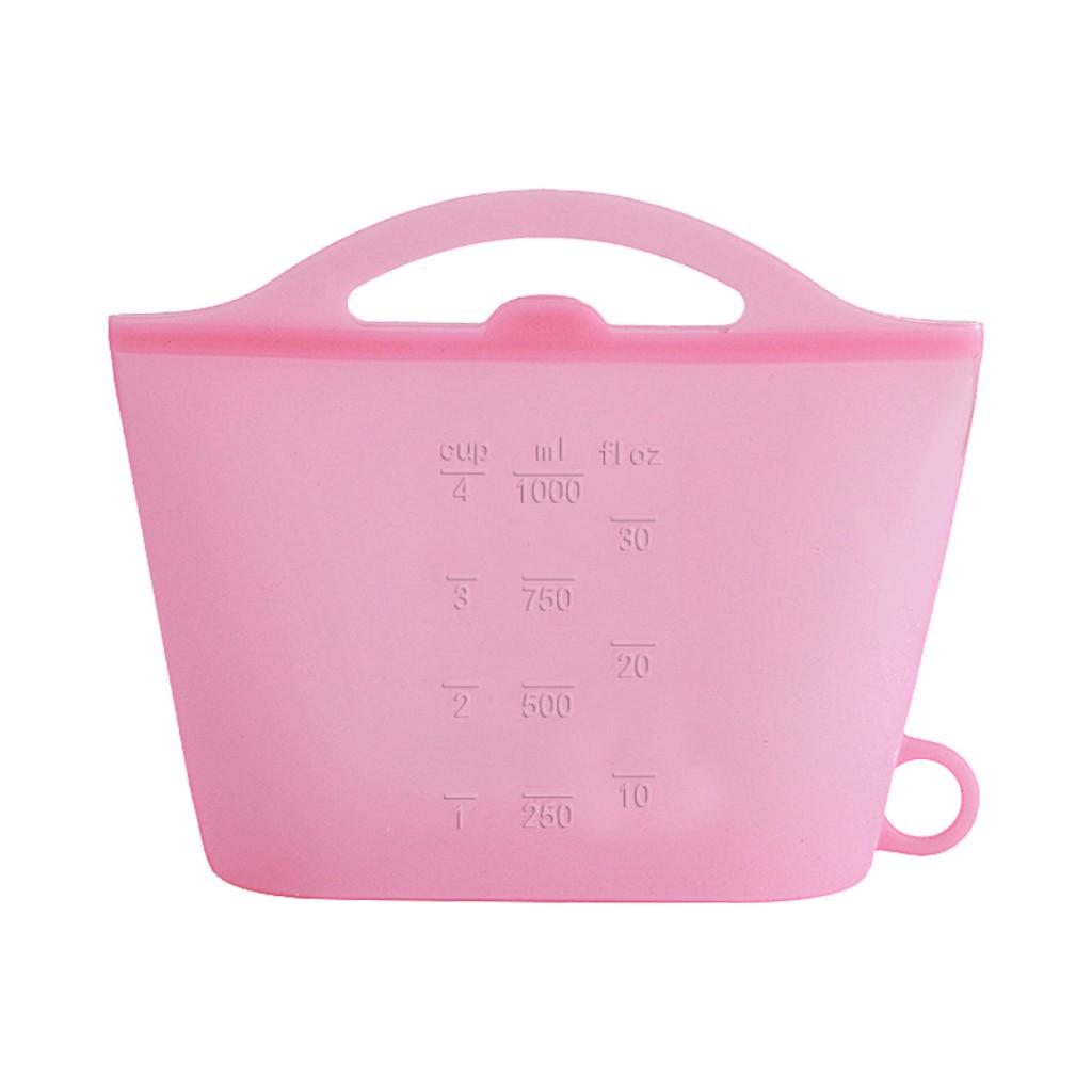 Reusable Vacuum Food Sealer Silicone Storage Bag Container Kitchen Fridge Small