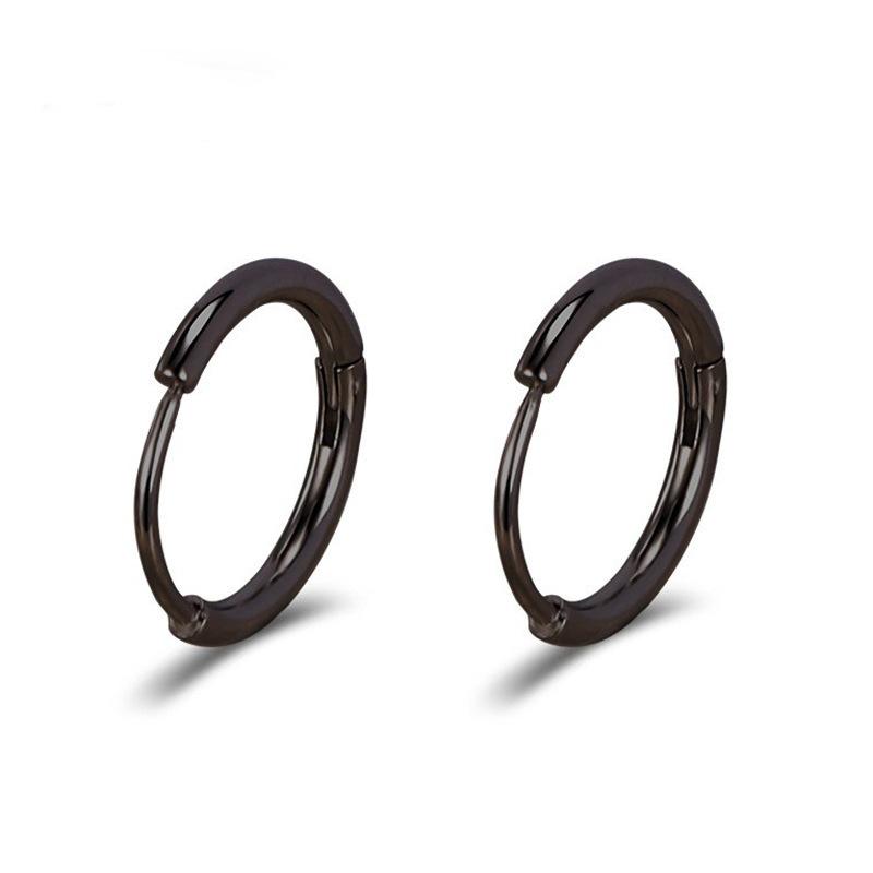 18K Roestvrij Staal Ronde Hoepels: Unisex Niche Design Titanium Oorbellen