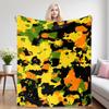 Color Camo Nap Blanket,Flannel Blanket,Suitable For Sofas,Beds,Cars,Rooms,Offices,Camping,Exquisite Gift Blankets