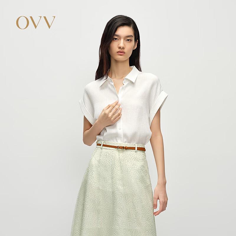 OVV Crepe Silk Short Sleeve Casual Shirt M