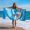 T-Tom and J-Jerry Surfing Ocean Wave Beach Towel Microfiber Quick Dry Absorbent Ideal for Swimming Camping Bathing Gift