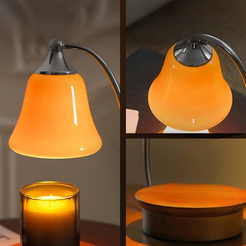 Melt Candle Lamp Aromatherapy Melting Lamps Dimmed Decorative Bedroom Desk Lamp Interior Wooden Mood Lighting Light Fixture