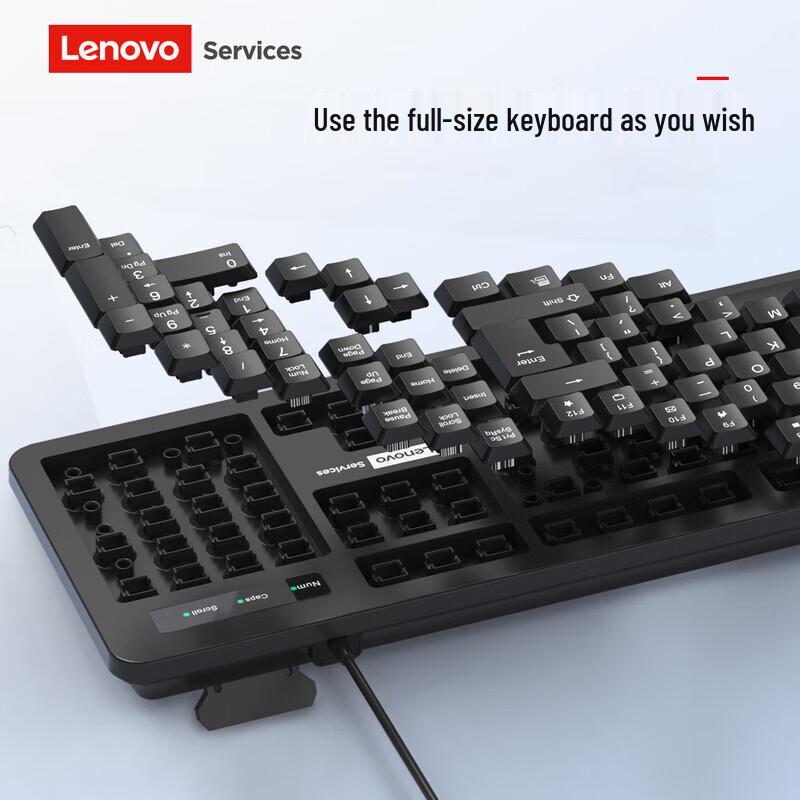 Lenovo KM101 Wired Keyboard and Mouse Combo