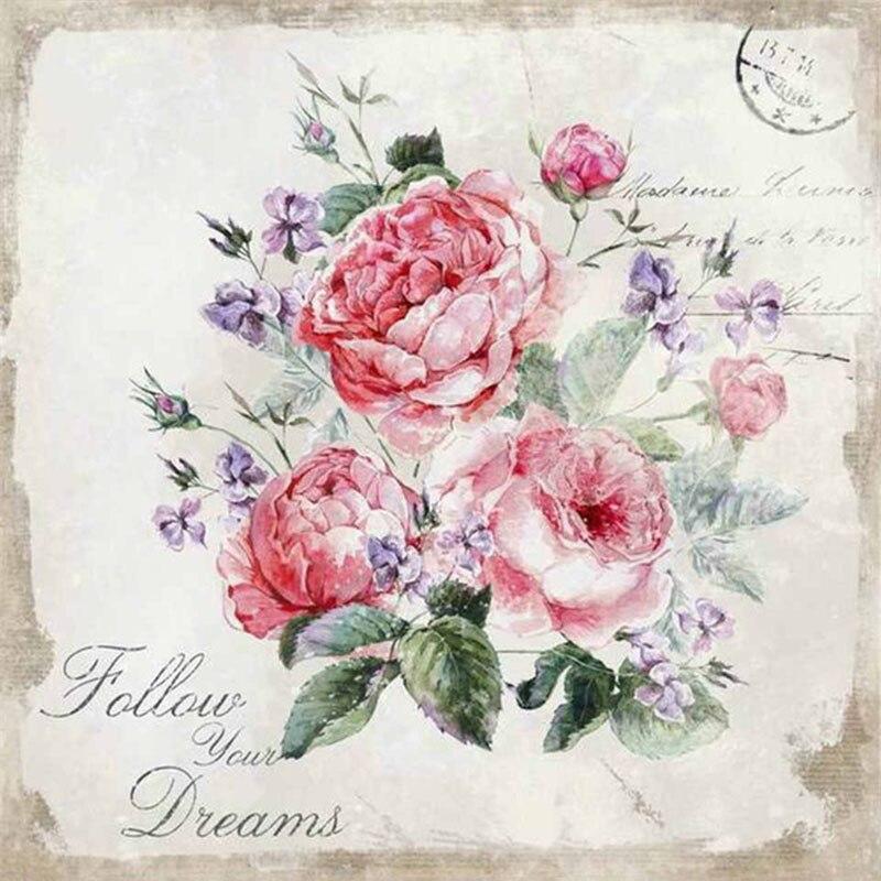 New 5D DIY Diamond Painting Flower Diamond Embroidery Scenery Cross Stitch Full Square Round Drill Crafts Manual Home Decor Gift