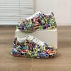 Women's Trendy 2024 Summer Autumn Graffiti Print Dad Shoes - Colorful, Large Size Casual Sneakers