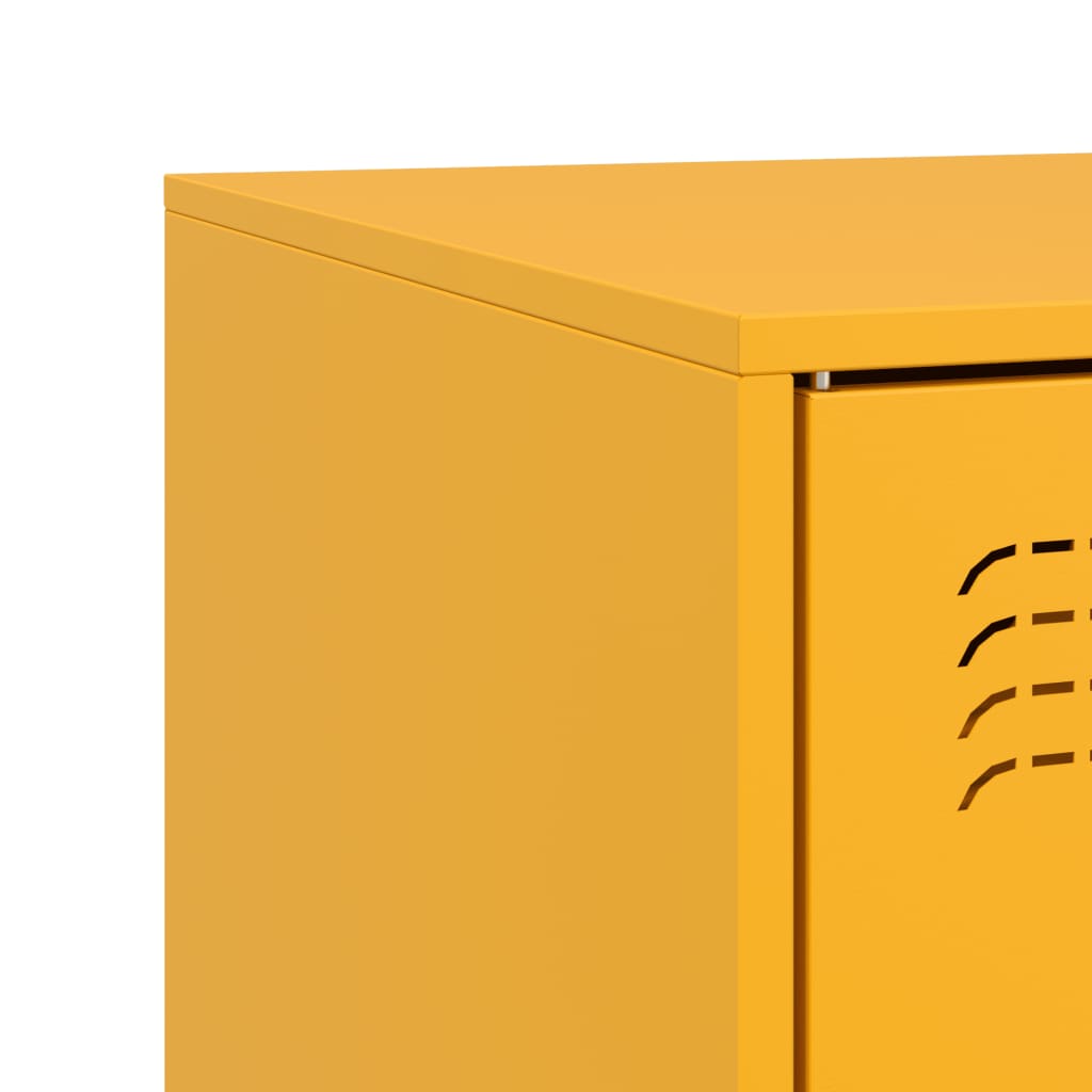 TV Stand Mustard Yellow 67 X 39 X 44 Cm Steel