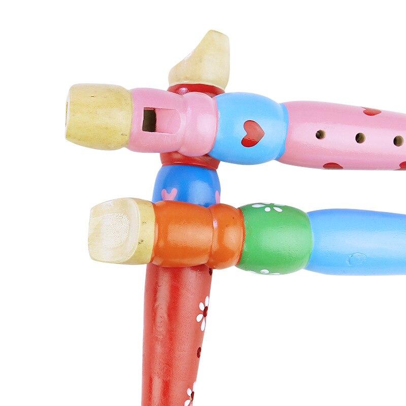 1PC Colorful Wooden Trumpet Buglet Hooter Bugle Toy Musical Instrument for Children Baby Learning Education Toys Kids