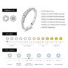 Exquisite Round Moissanite Ring 925 Sterling Silver Trendy Wedding Engagement Band Rings For Women Fine Jewelry