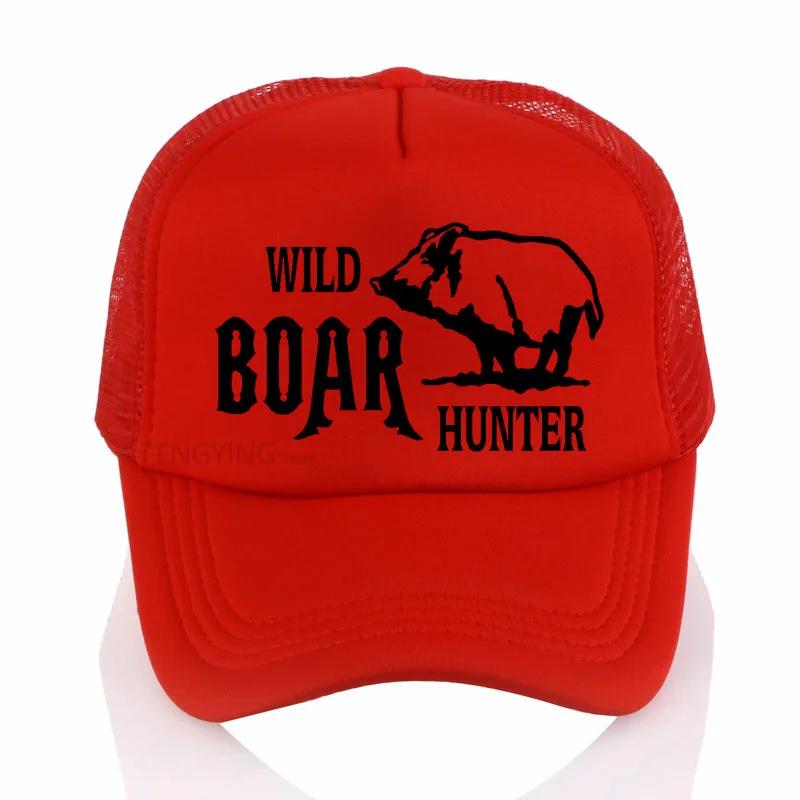 Wild Boar Hunter baseball cap Unisex Women  Adjustable sports hat summer mesh trucker cap fashion casual sun snapback hat