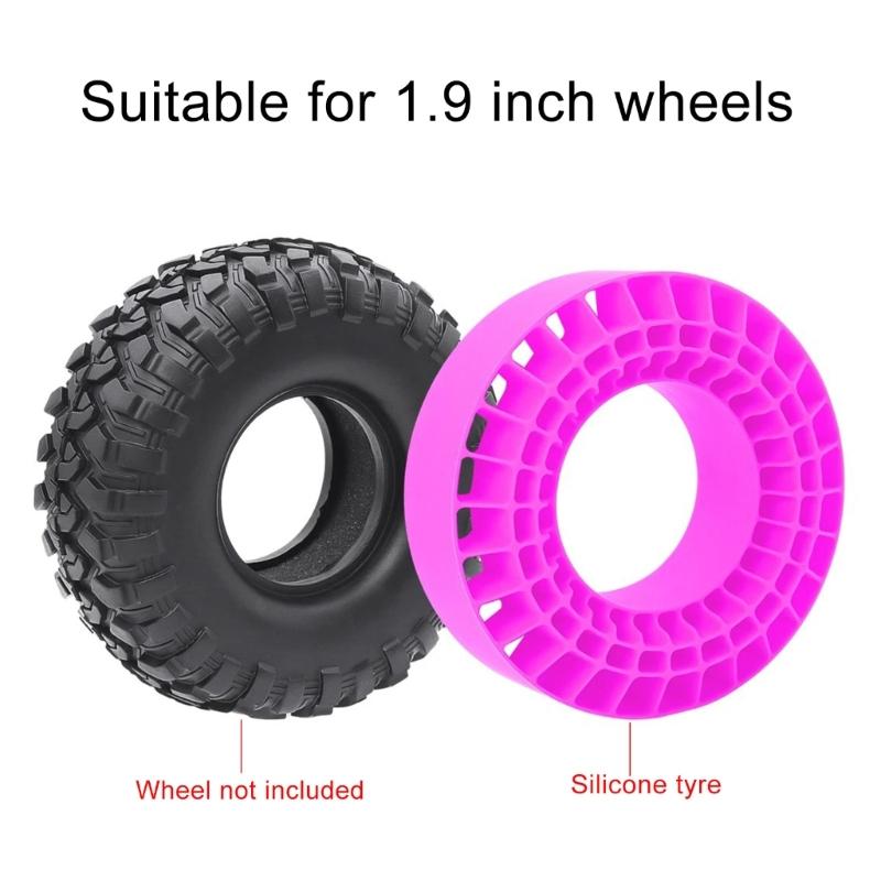 Pack of 4 Silicone Rubber Cushioning for 108mm for 1.9" Remote Control Tire Insert for Improved Grip