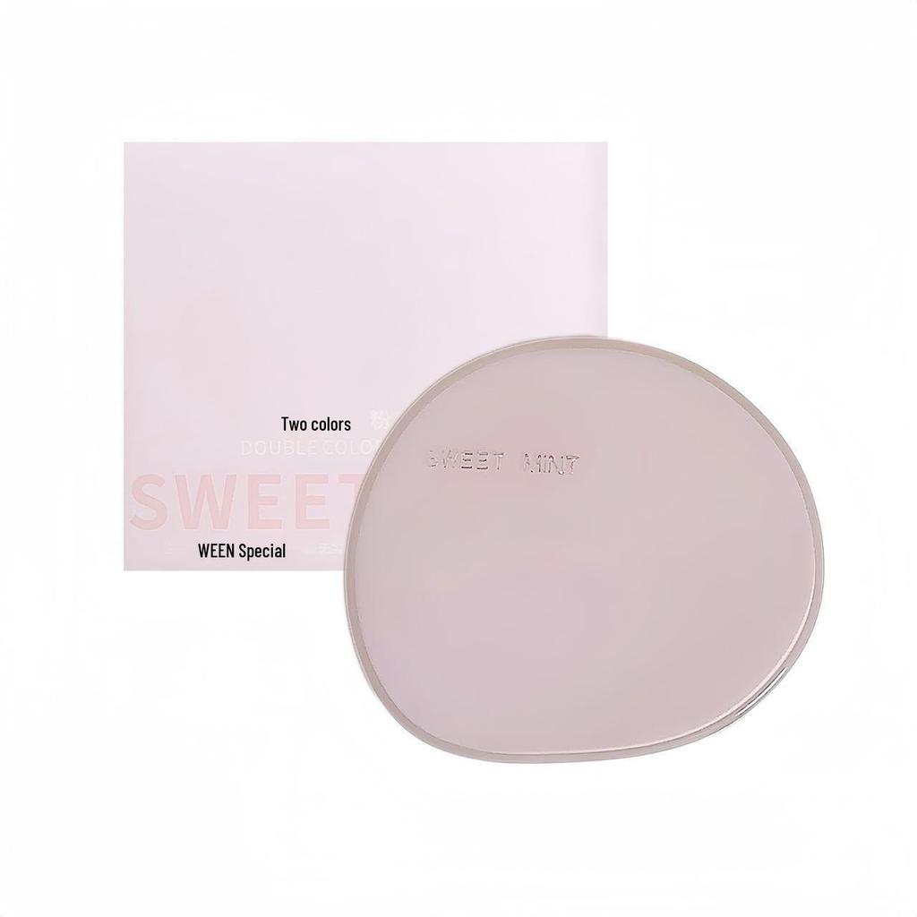 SweetMint Dual-Color Setting Powder: Long-Lasting, Translucent, Brightening, Natural Finish, with Oil Control and Portable Design.
