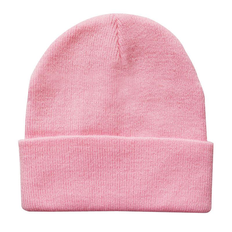 Multi Color Solid Color Knitted Hat, Woolen Hat, Brimless Pullover Hat, Rolled Edge Cold Weather Hat, Customizable