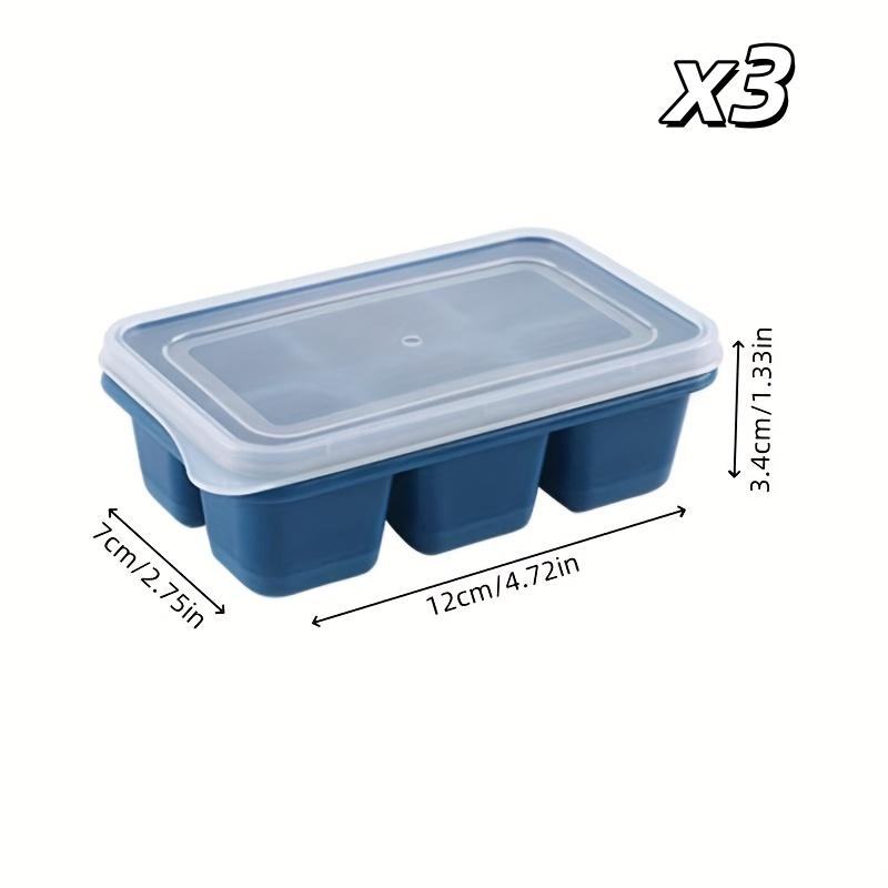 

3pcs/Stackable Ice Tray Ice Bag, Large Capacity, Flip-Top, Press-Type, Portable, Space-Saving Refrigerator Storage Box