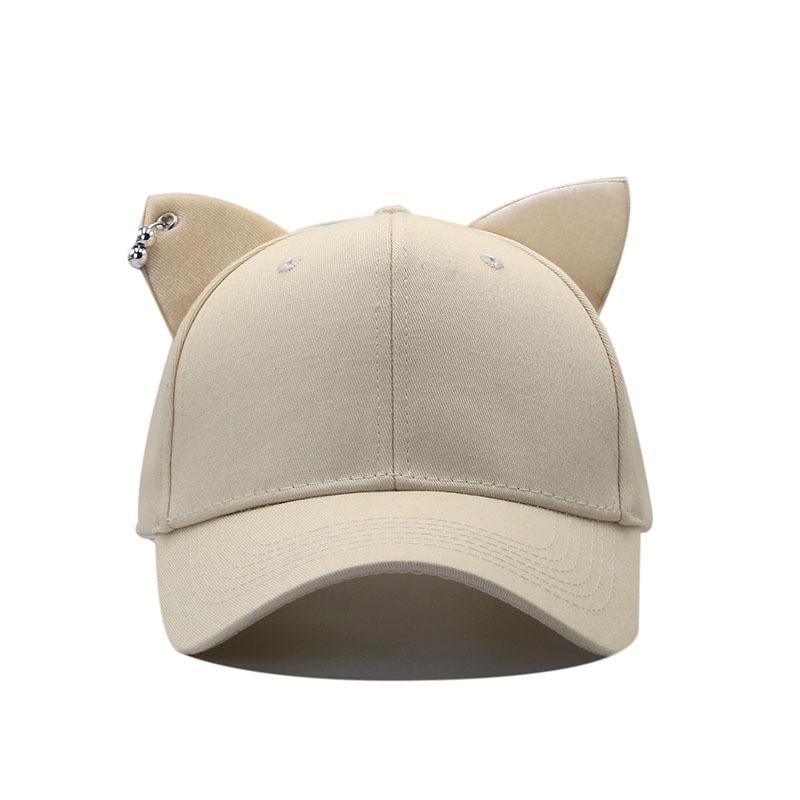 Spring and summer earrings three-dimensional cat ears baseball cap children sweet and cute versatile age-reducing cap show small face