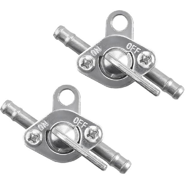 2 PCS Inline Fuel Tank Tap Valve, 6Mm Motorcycle Inline Fuel Petcock Shut Off Valve, Gas Fuel Tank Tap On-Off Switch For 50/70/90/110/125/140/150Cc