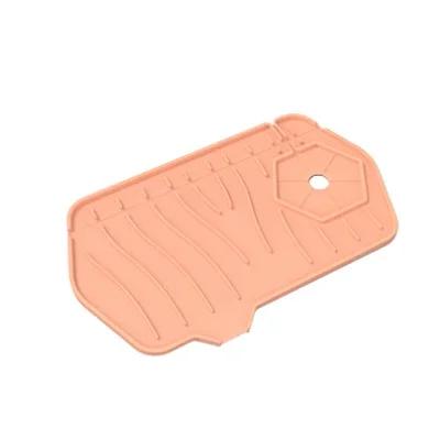 Kitchen Silicone Faucet Mat Absorbent Mat Sink Splash Guard Drain Pad Double Sided Use Bathroom Sink Countertop Protector Mat