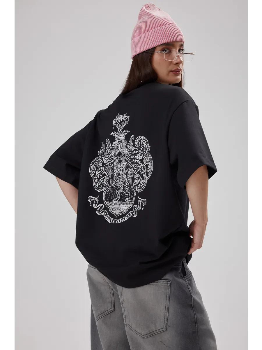 Oversized washed T-shirt with y2k print XL
