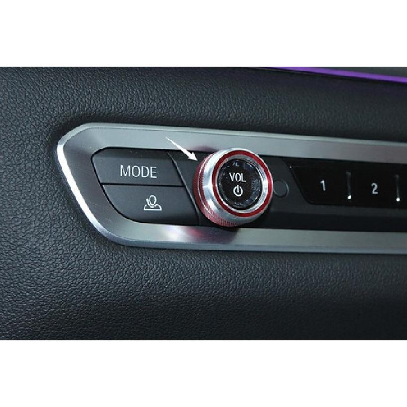 Red Aluminum -21 Console Volume Switch Button Cover Trim Fit For BMW X5 G05