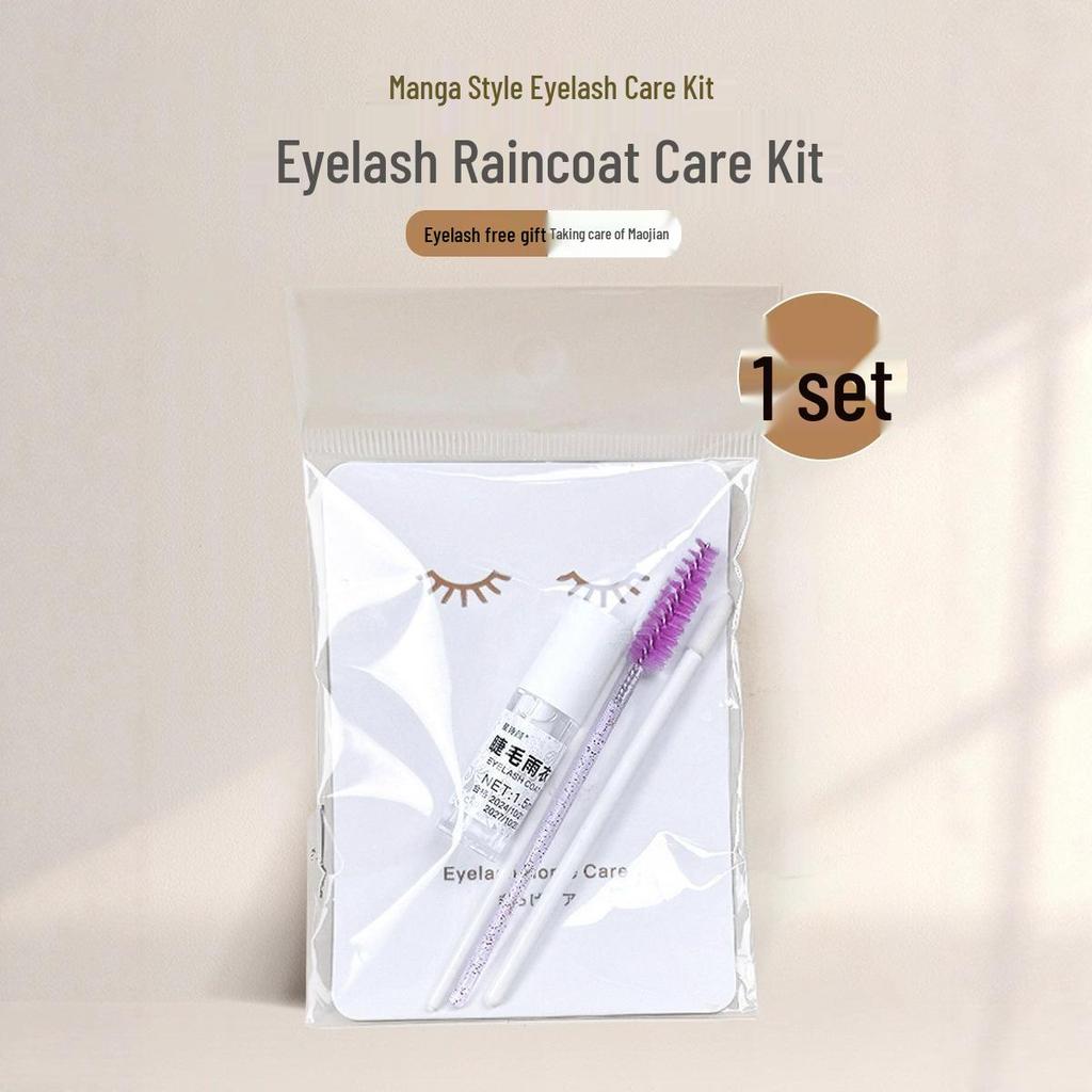 Cartoon Camellia Eyelash Care & Shaping Raincoat Kit for Beauty Salons