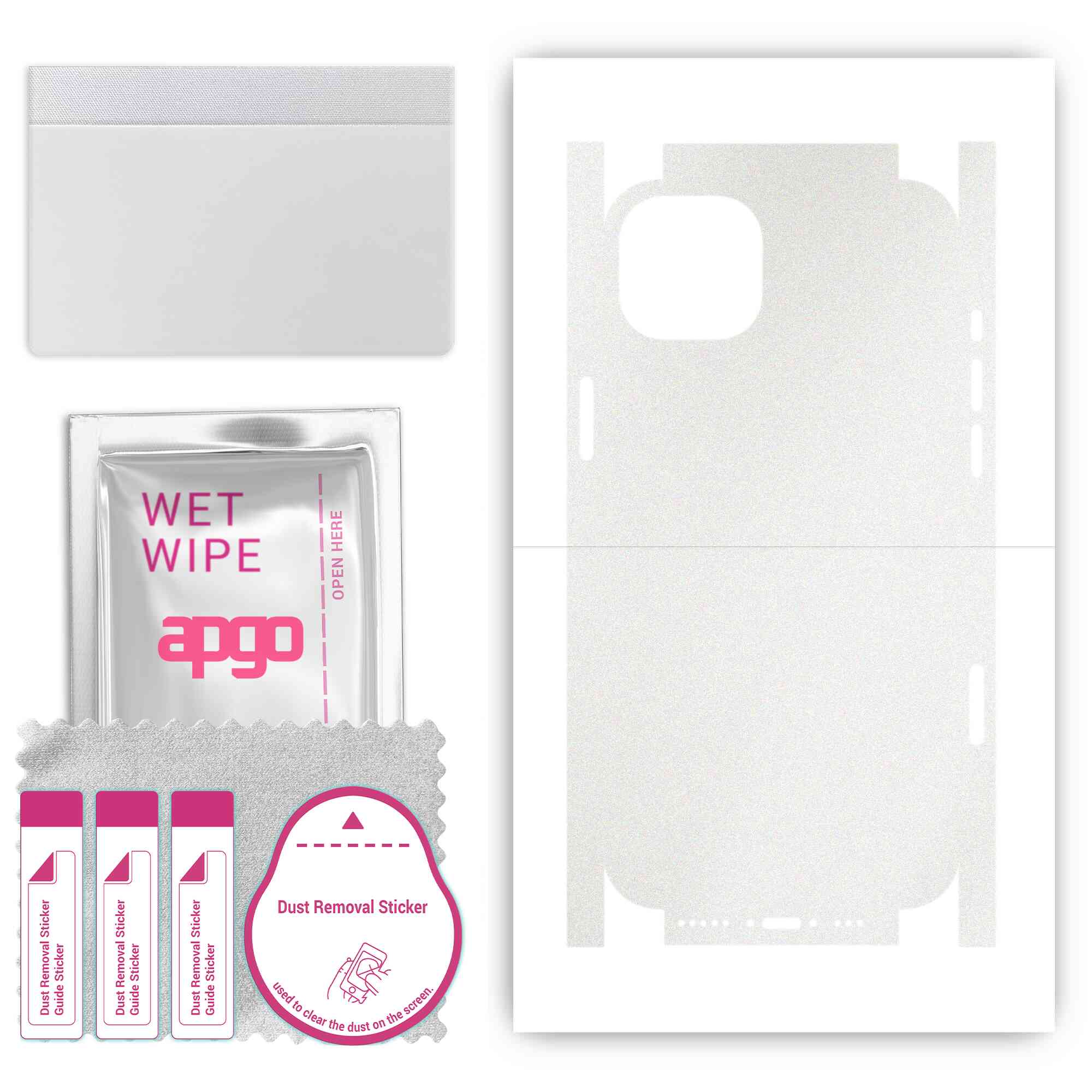 

Apgo Protective Skin Sticker for the back+sides compatible with Apple iPhone 14, Full Wrap Film, Foil, Vinyl - Pattern Matte Transparent
