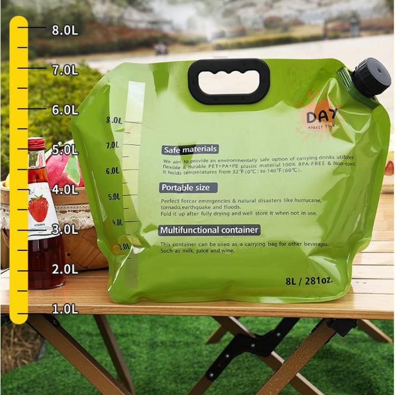 8L Draagbare Camping Bierzak Opvouwbare Drinkwateremmer Grote Capaciteit Watercontainer Buitenreizen Lichtgewicht Waterzak