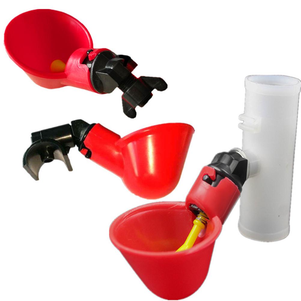 5PCS Automatic Drinker Poultry Drinking Water Cups Plastic Drink Bowl for Poultry Chicken Birds Hen