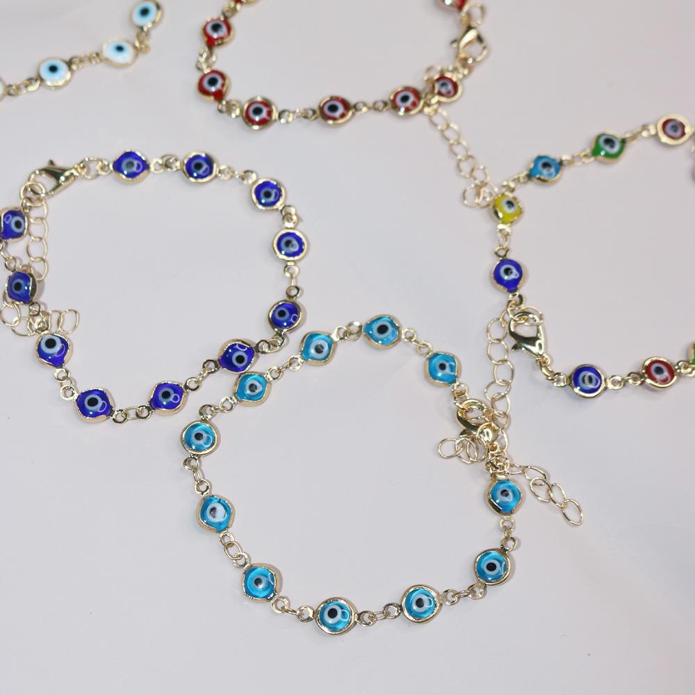 Adjustable Turkish Evil Eye Bracelet – Retro Colorful Design