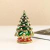 Elegante Grüne Ornament-Aufbewahrungsbox Einzigartige Weihnachtsbaum-Ringe-Box Praktischer Schmuckzubehör-Aufbewahrungsbehälter