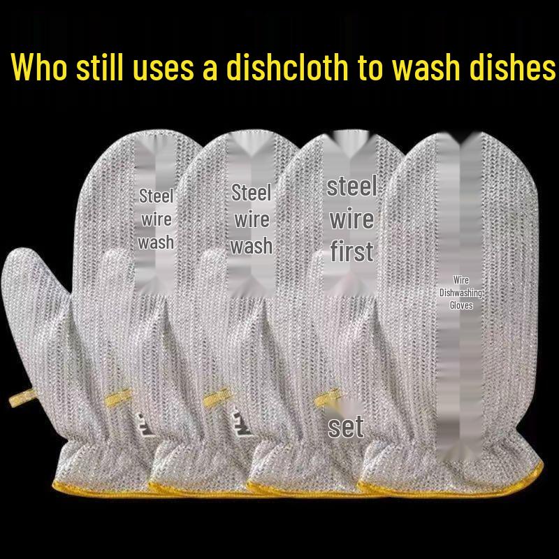 Waterproof Silver Thread Gloves: Multipurpose Kitchen & Cleaning Gloves with Oil-Proof Design for Household Tasks