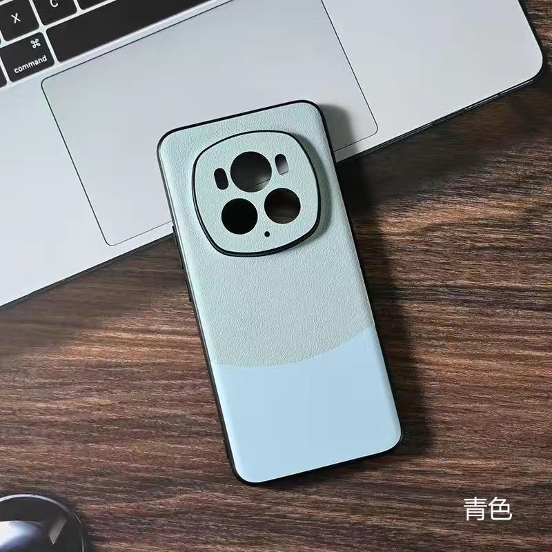 Case For Honor Magic 6 Pro 5Pro Luxury Silicone Leather Color Blocked Phone Cover For Magic5 Pro 6Pro 5G Shell Shockproof Bumper