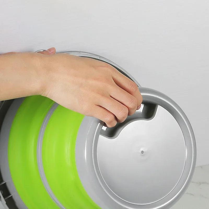 Secchio pieghevole da 5/10 litri, secchio pieghevole portatile, secchio in silicone per lavaggio auto, secchio per pesca all'aperto, secchio da viaggio, secchio per la casa