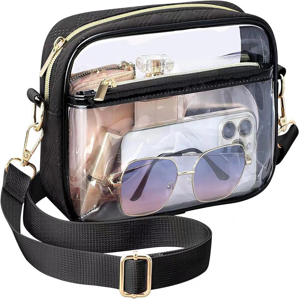 Transparente PVC Umhängetasche Damen Jelly Quadratische Schulter Messenger Bag Wasserdichte Kosmetiktasche Weibliche Handy-Geldbörse für Reisen