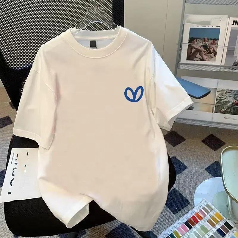 White Short-sleeved Simple T-shirt Women's Summer Printing Design Sense Niche Loose Hong Kong Style Top