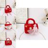 Festive Cute Red Girls Handbag With Butterfly Bow Tassels Perfect For Kids