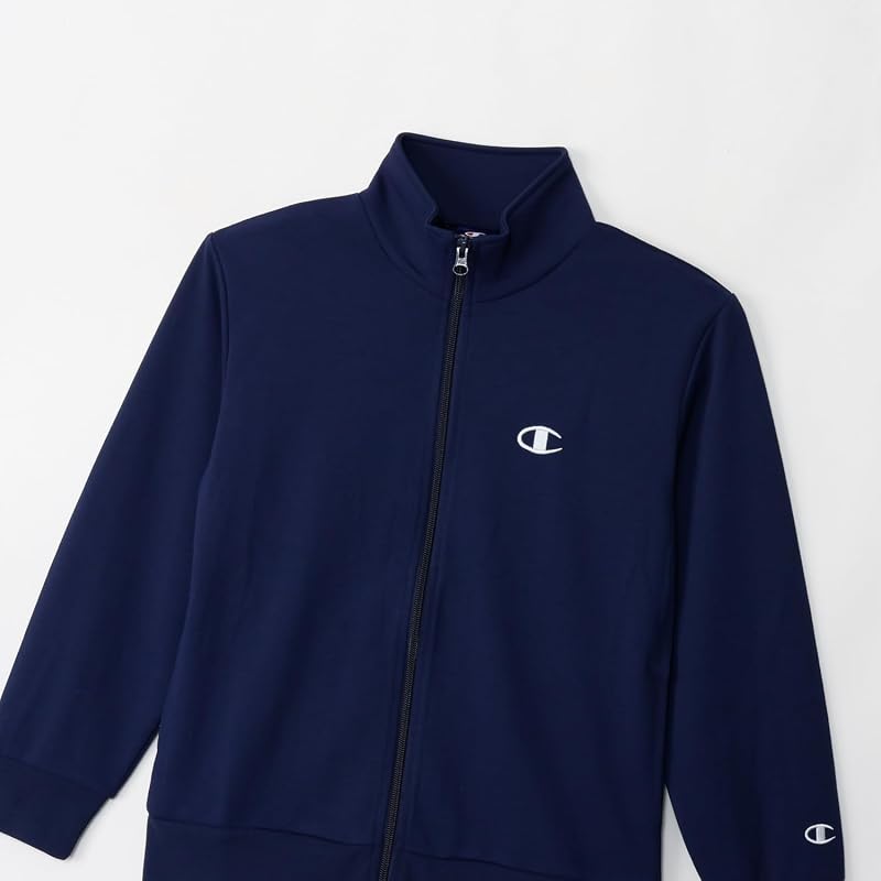 [Champion] Kids' Zip Sweatshirt, Long Sleeve, Crew Neck, Recycled Polyester, Embroidered, Boys' Casual, Basic Sport CK-CS020-370-140