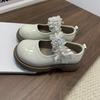 2026 Spring/Summer Girls' Korean British Style Leather Pearl Princess Shoes - Fashionable Performance Footwear for Little Girls.