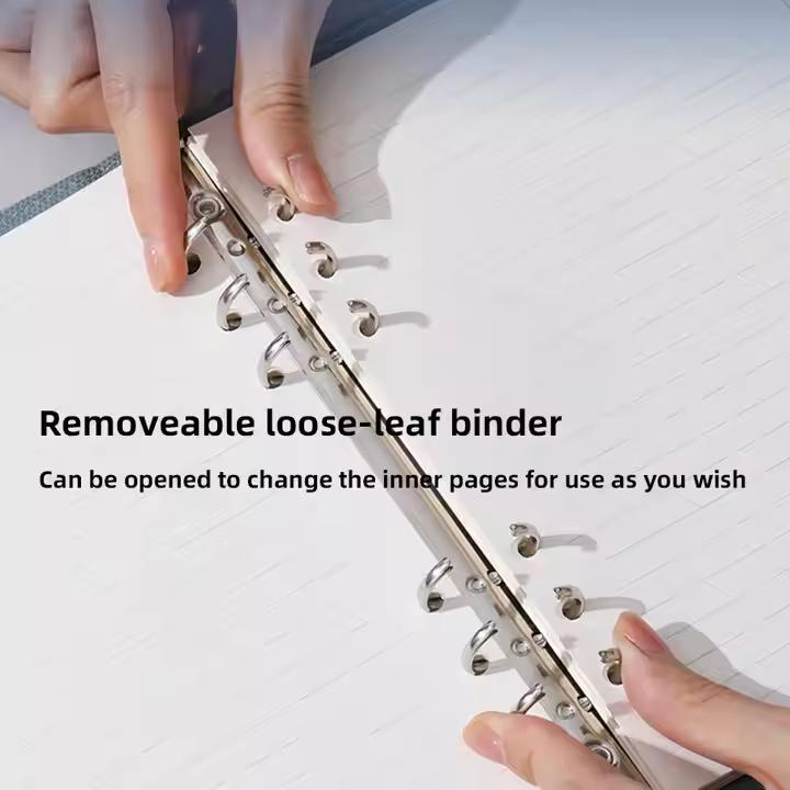 High Quality A5 Budget Planner Notebook Durable PVC Leather Paper Custom Color Hardcover Style Spiral Magnetic Closure Pen Gift