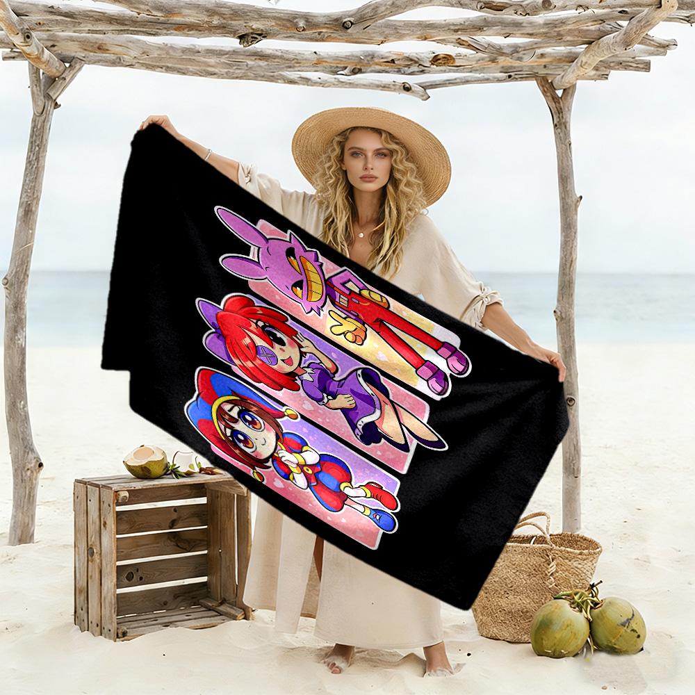 The Amazing Digital Circus Beach Towel Soft Durable Quick-Dry Comfortable Lightweight Perfect for Traveling Yoga Camping and Swimming