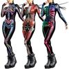 Colorful Skeleton Bodysuit For Halloween Unique Digital Print Jumpsuit