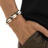 Modisches Persönlichkeits-Muschel-Leder-Wachskordel-Armband für Männer Trendiges High-End-Gefühl Herren Türkis-Naht Schmuck