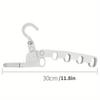 1Pc Five Holes Clothes Hanger Folding Thickened Household Mobile Telescopic Hanger Multifunctional Travel Clothes Drying Rack