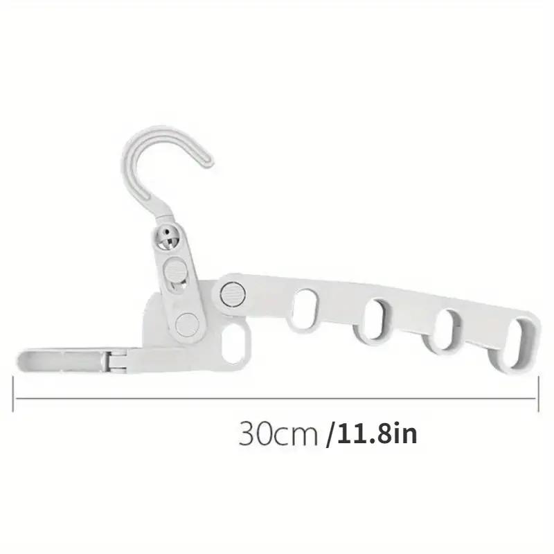 1Pc Five Holes Clothes Hanger Folding Thickened Household Mobile Telescopic Hanger Multifunctional Travel Clothes Drying Rack