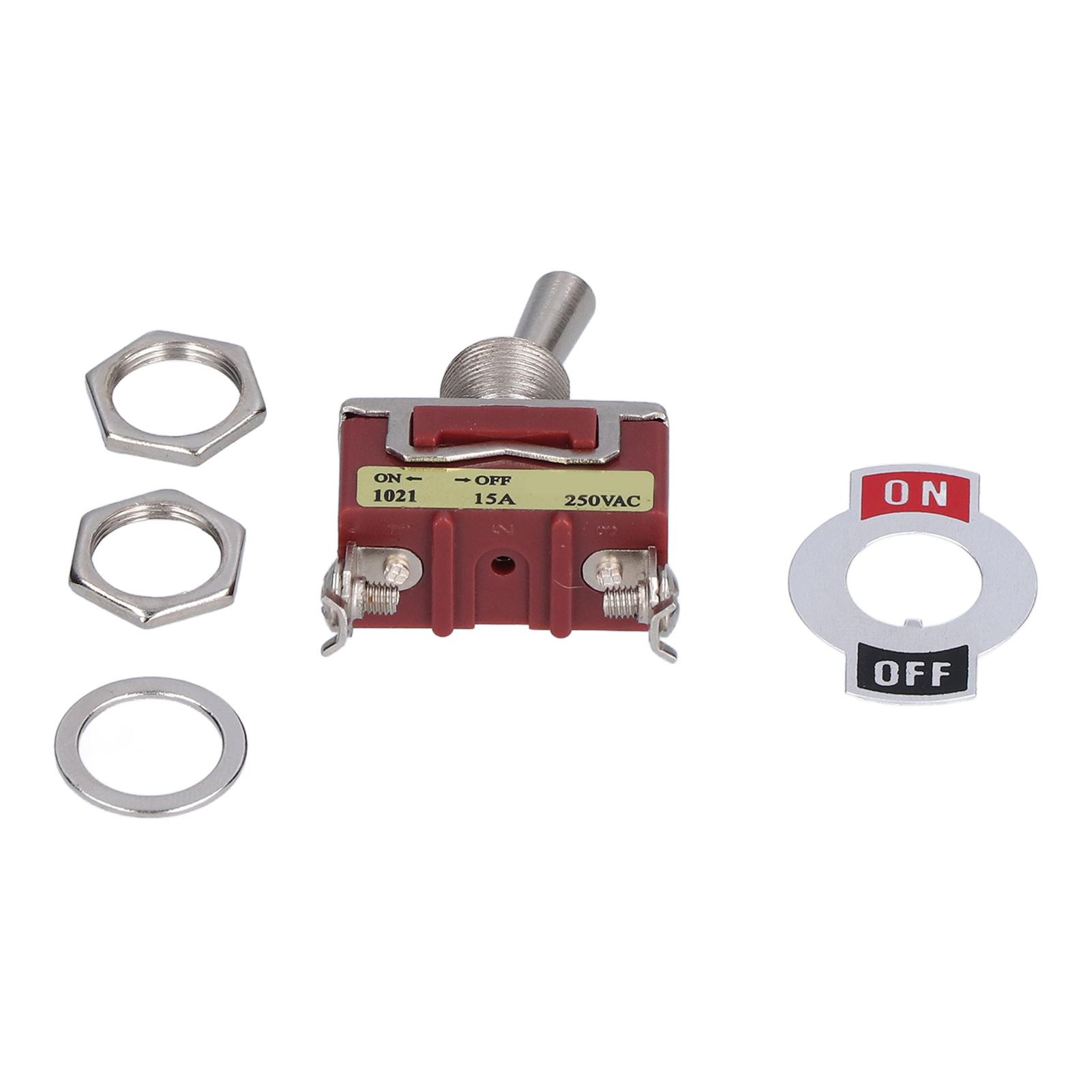 

20 Sets Rocker Switch 3 Pin 2 Speed Self Locking Screw Connection Toggle Switches AC 250V 15A