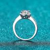 New Deyi 925 Sterling Silver Moissanite Ring - Elegant European & American Style