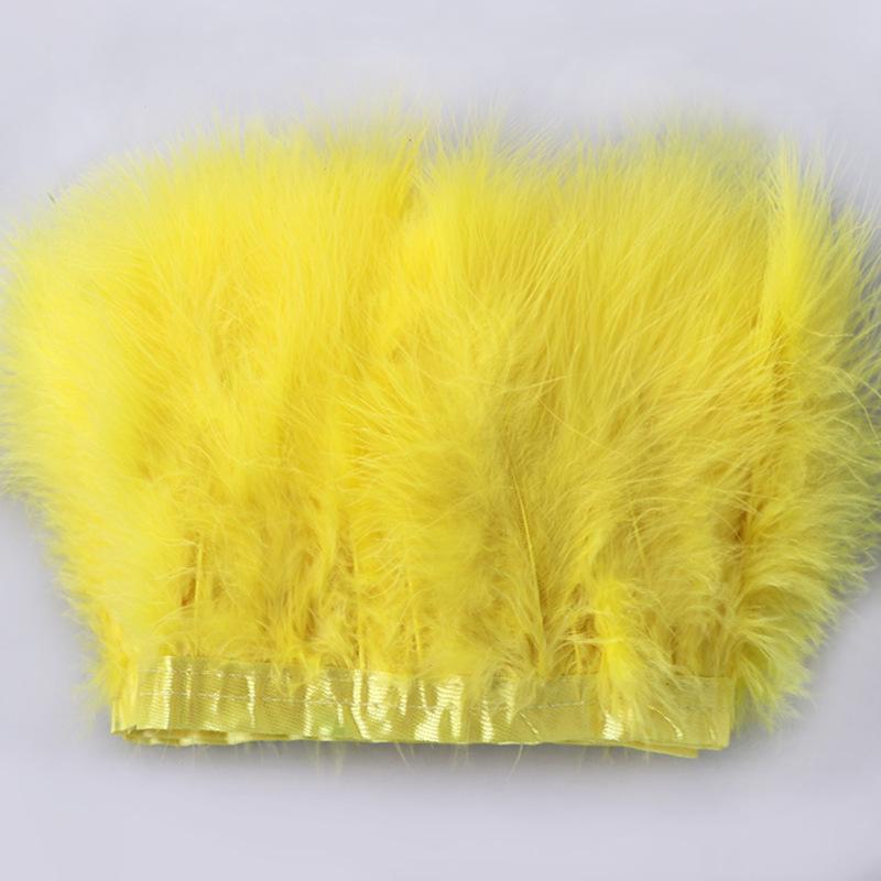 Turkey Feather Velvet Ribbon for DIY Wedding, Latin Headwear, and Clothing Accessories
