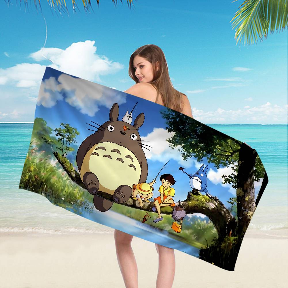 

My Neighbor T-Totoroes Anime Anime Beach Swimming Towel Soft Absorbent Washcloth Children s Gifts For Kids Travel Camping Gym W30*H60(CM)